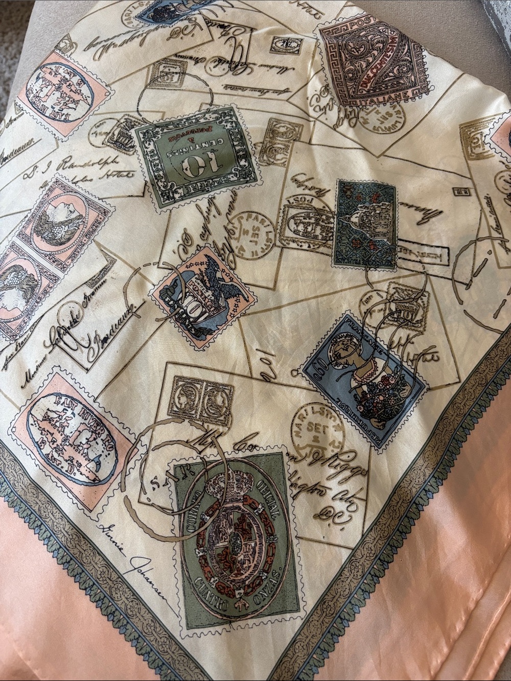 Vintage Ginnie Johansen silk scarf - Picture 2 of 5